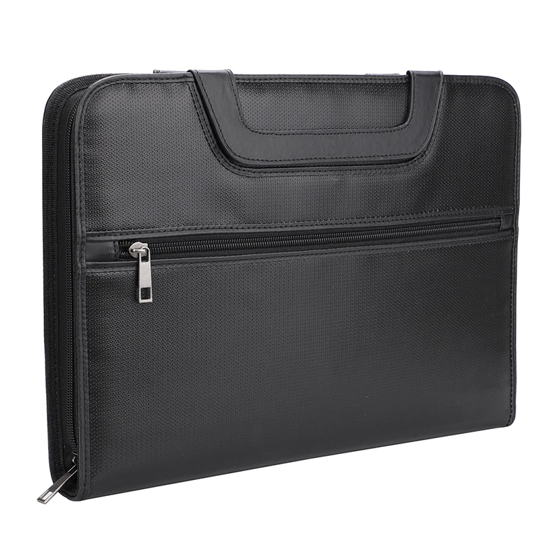 High Quality Zipper Expanding File Folder Filing Briefcase Fireproof Waterproof Accordion Tag File Organizer Bag