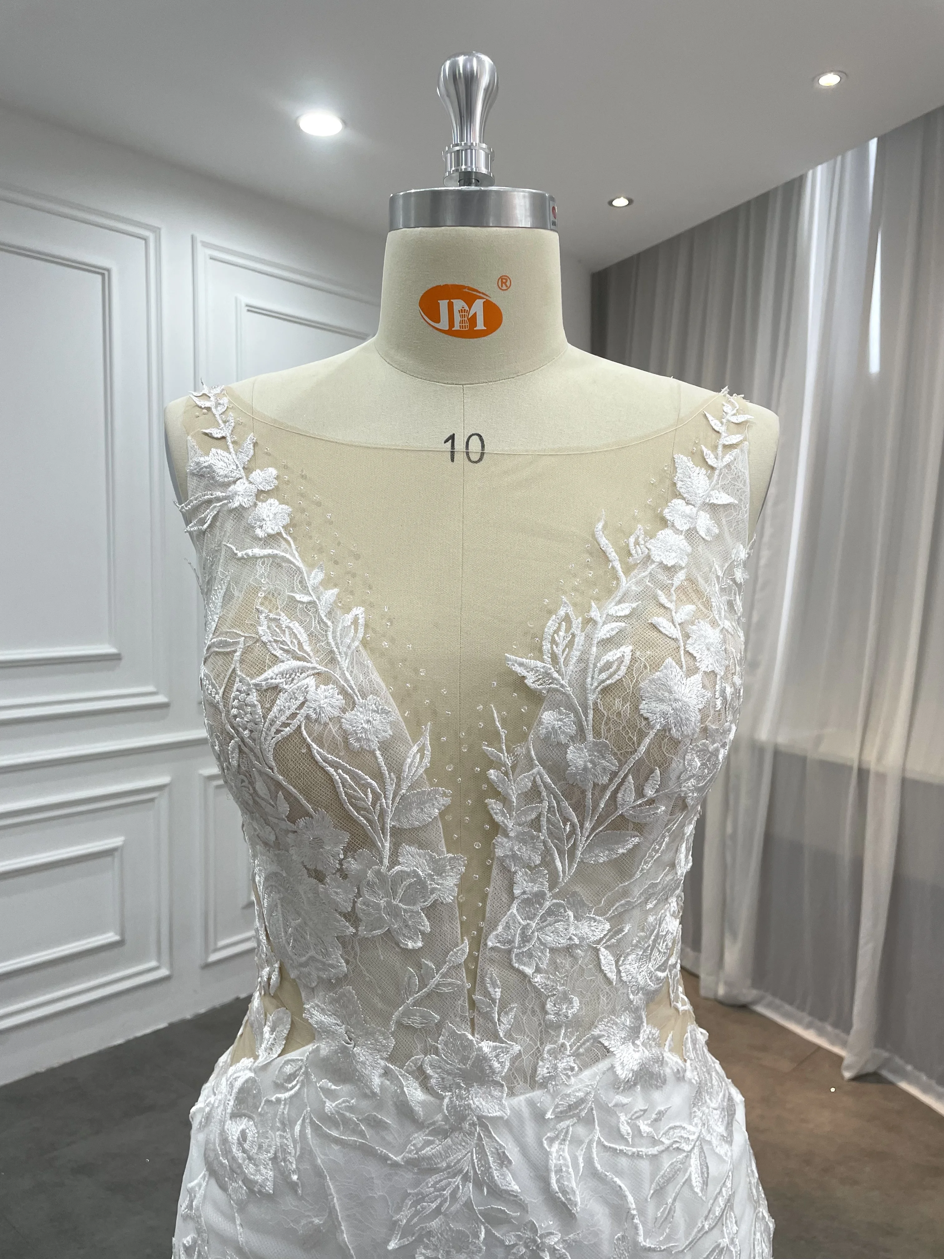 2022 High Quality Applique Lace Sashes Wedding Dress Vestido De Noiva Fancy Fashion Wedding Dresses