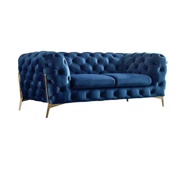  Chesterfield бархата 2-местный