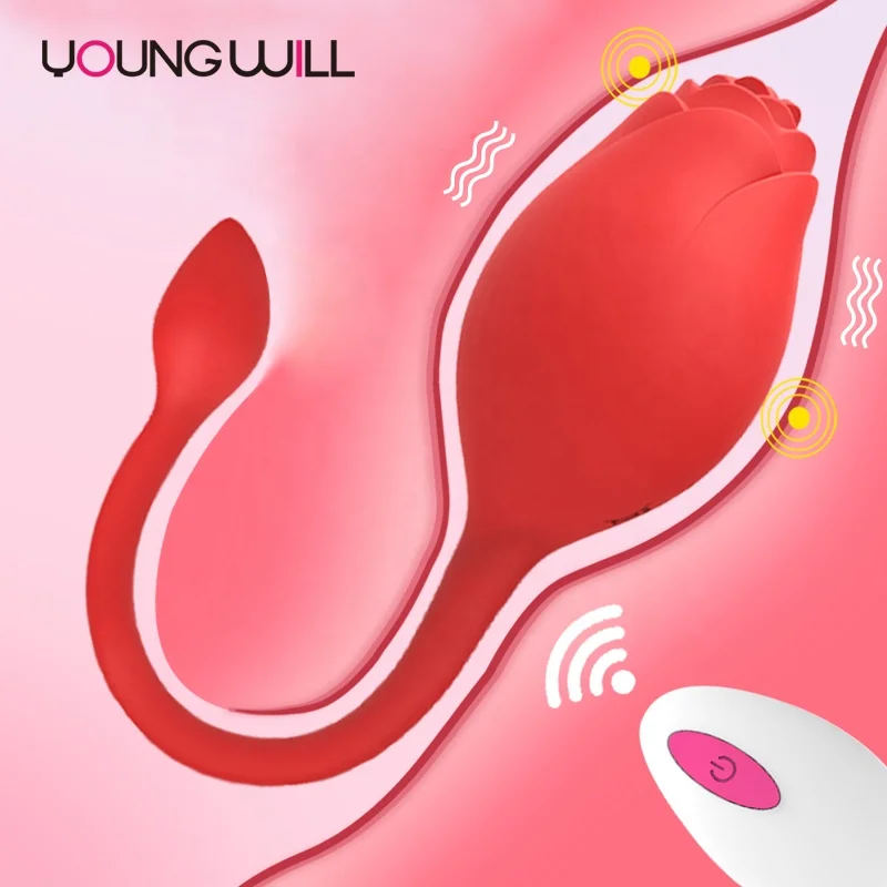 Remote Control G-Spot Vaginal ball Vibrating Masturbator Sex Toys Love Egg Rose Vibrator For Women Adults