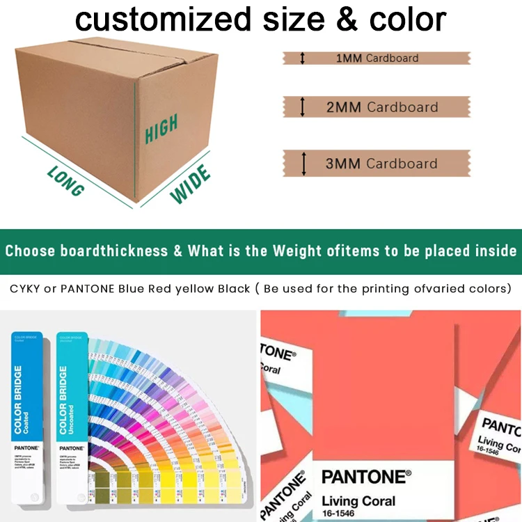 Custom Logo Printed Ear Lock Corrugated Cardboard Paper Packaging Mailer Shipping Box