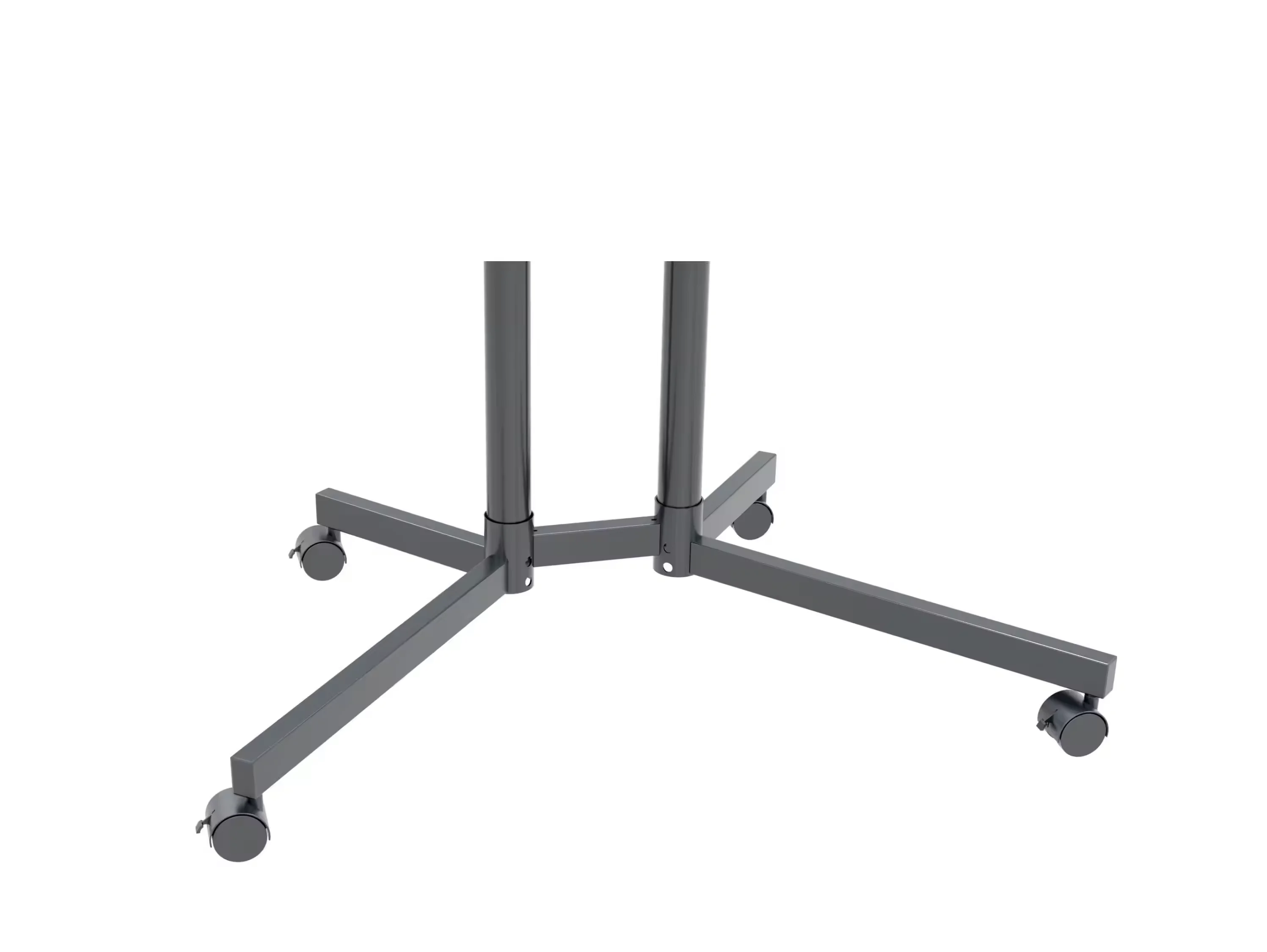 Ergonomic Movable TV Cart Portable Adjustable Mobile Stand Cart Trolley Stand with Tray above Wheels for 55-85