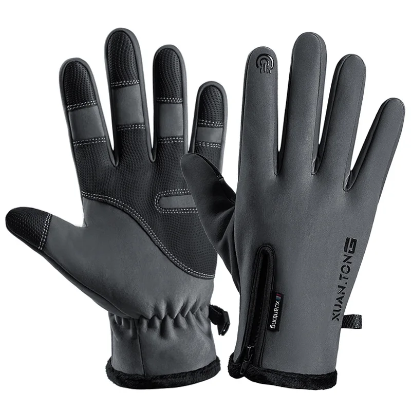 Wholesale Non-Slip Full Finger Touch Screen Outdoor Waterproof Warm Sports Safety Riding Gloves Ski Gloves