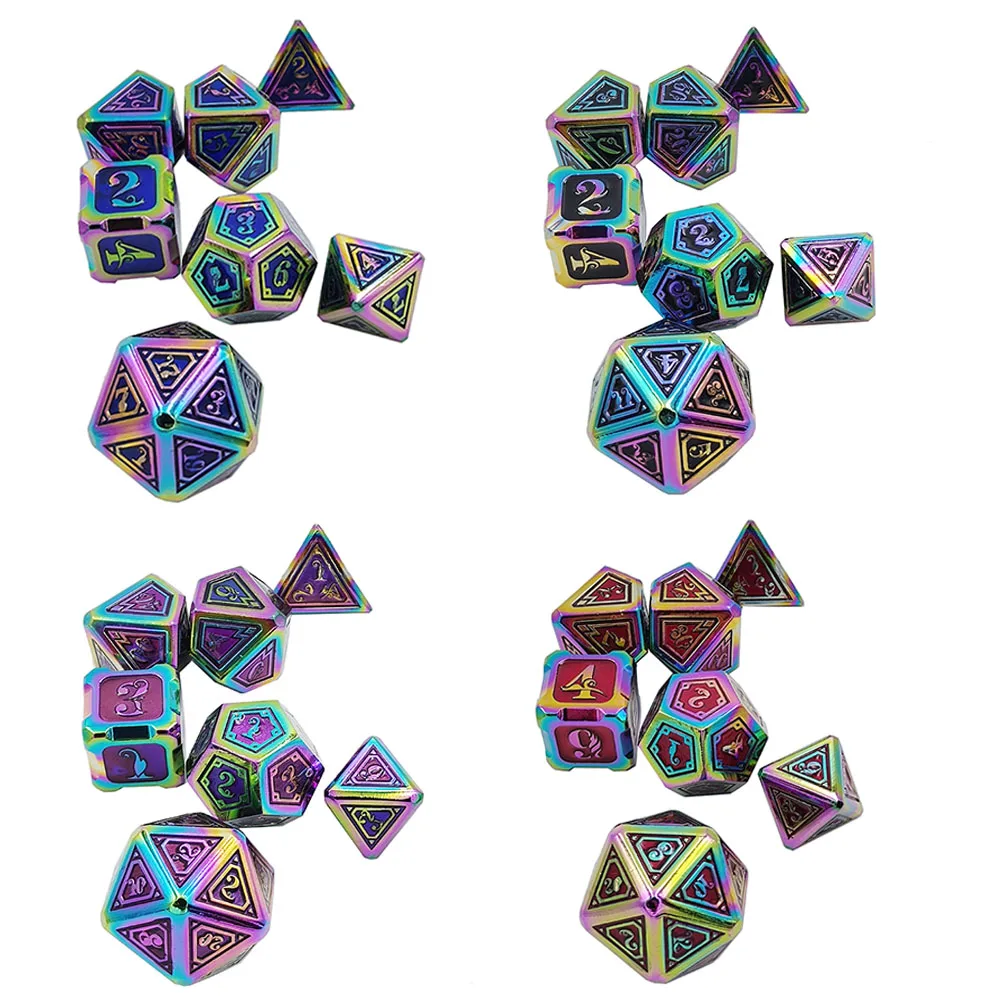 
Elcetroplating old style finished manufacturer on line promotion metal dice set custom for board games 