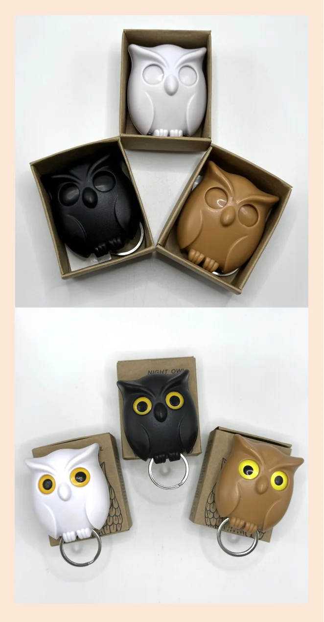 Dihua Owl Night Wall Magnetic Key Holder Magnets Hold Keychain  Key Hanger Hook Hanging Key Will Open Eyes Home Decoration