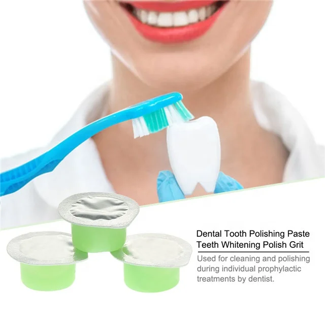 10PCS Dental Tooth Polishing Paste Teeth Whitening Polish Grit Mint Orange Vanilla Flavor Teeth Cleaning Polishing Paste