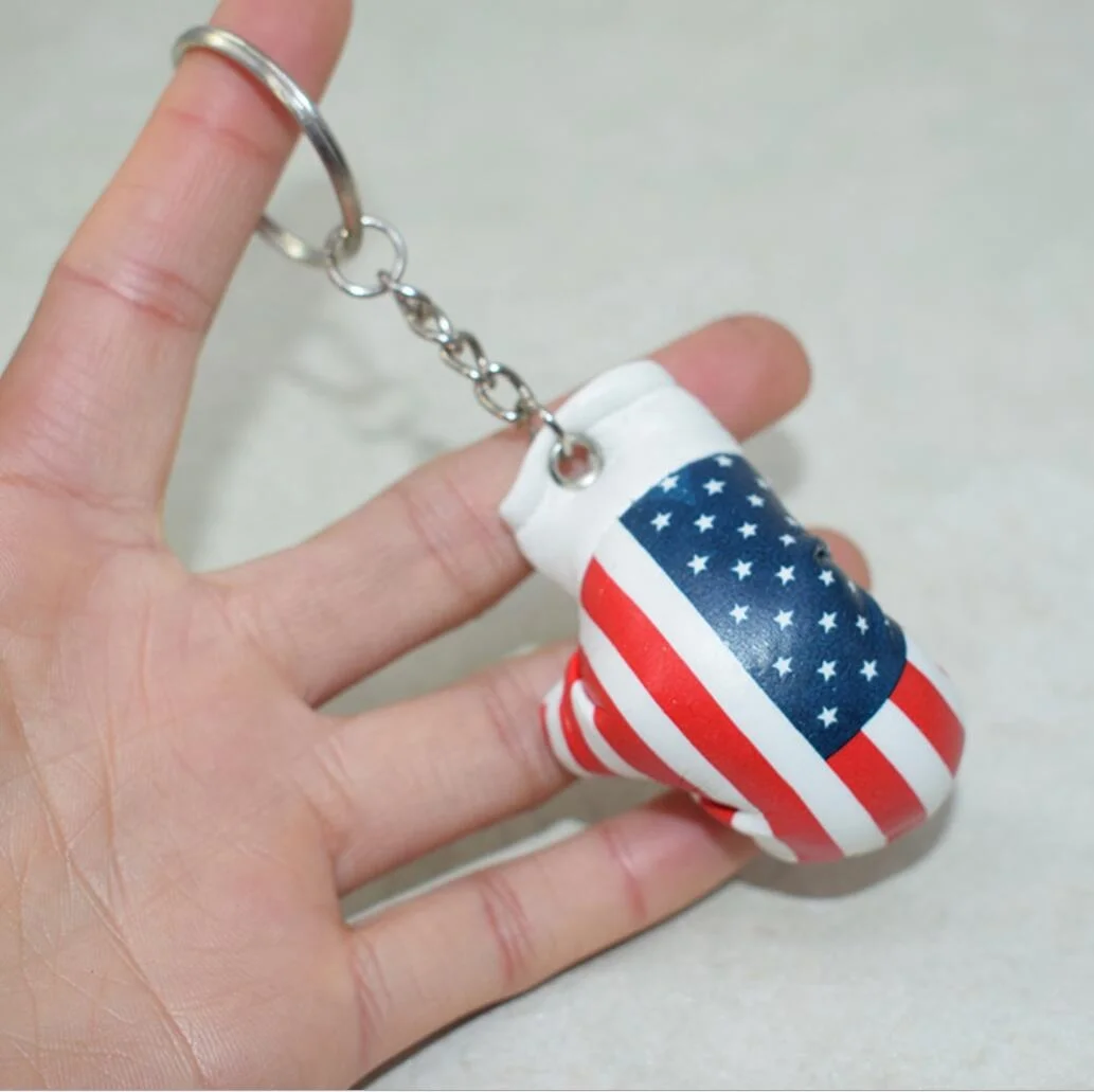 
Free Shipping 24pcs/lot Mini Boxing Key Chain Key ring pendant 