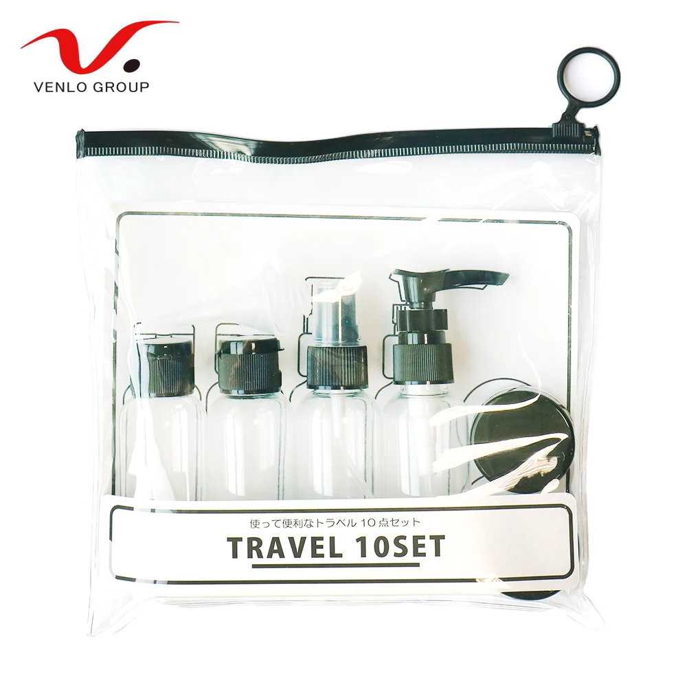 
Venlo Plastic factory 2 days fast offer travel bottle set 96 sets/carton. 