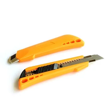 Multi-function Snap OFF  Sliding Blade Plastic Utility Knife Lockable Pusher OEM 18MM Width