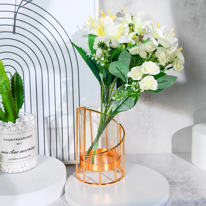 Aspire Creative Bag Shape Flower Vase Glass for Home Decor Table Ornament