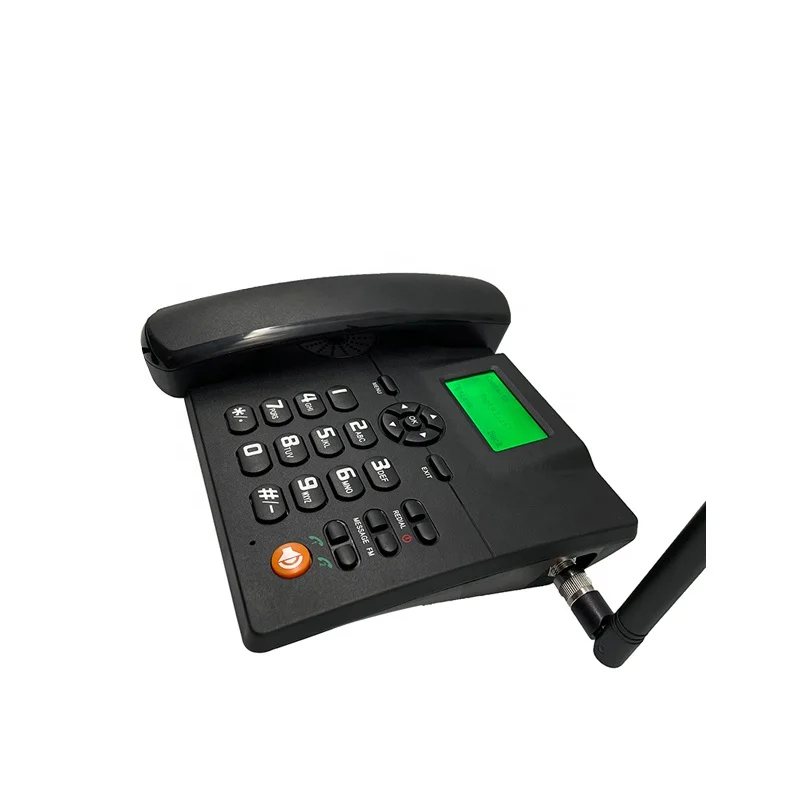 Dual Sim GSM Fixed Wireless Desktop Telephone Cordless Desk Home Office Phone with FM Radio