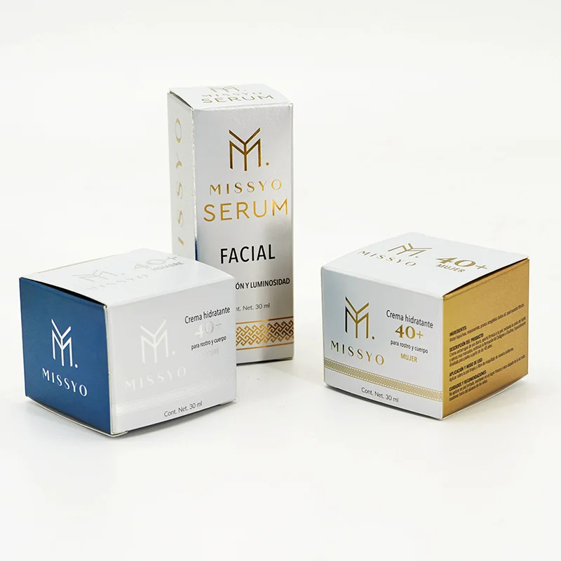 Custom Design Luxury Silver Gold Foil UV Spot Cardboard Folding Carton Makeup Cosmetic Candle Packaging Paper Box Logo Printing