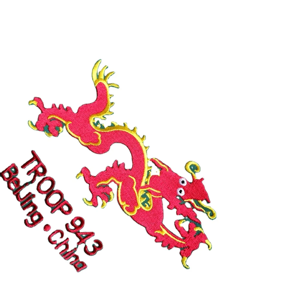 Custom embroidered scouts neckerchief  fabric embroidery neckerchief popular for scouting camping