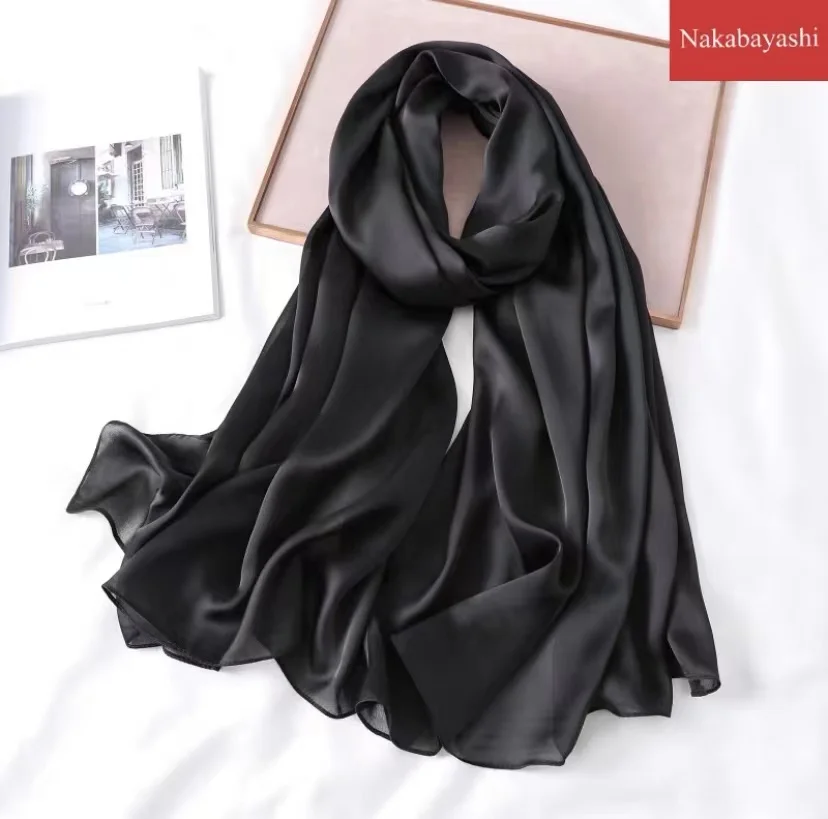 wholesale 2022 High Quality  90x180cm shawl Plain Islamic Scarf Hijab Women silk long scarves