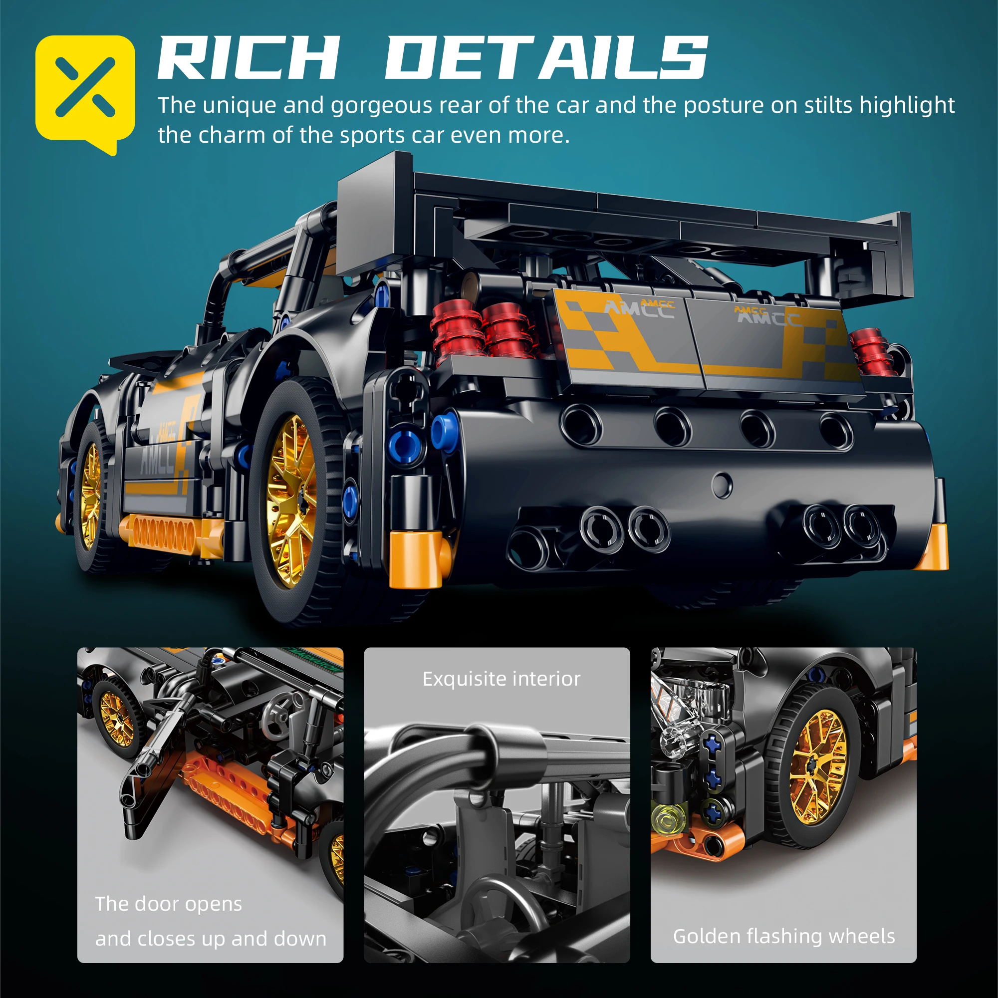 Super Cars DIY Technical Scale Model Building Block Set Pull-Back Motor Bricks for Kids and Adults Plastic Racing Cars Toy
