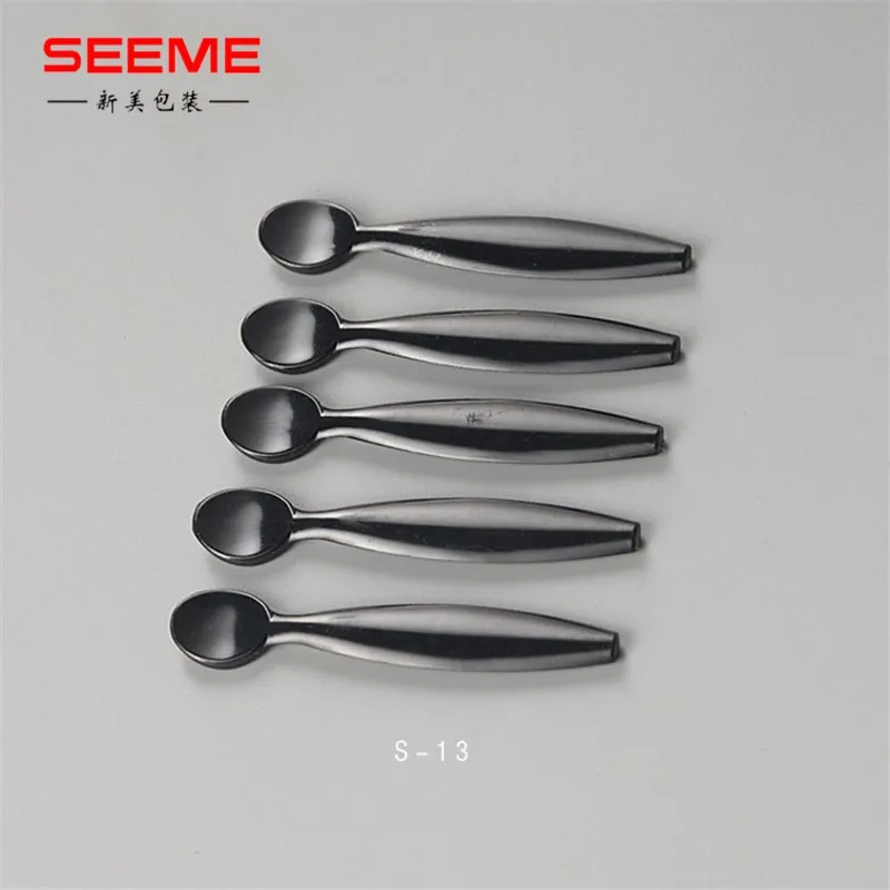 Mini cosmetic spatula scoop disposable white/cosmetic spatula/plastic spoon