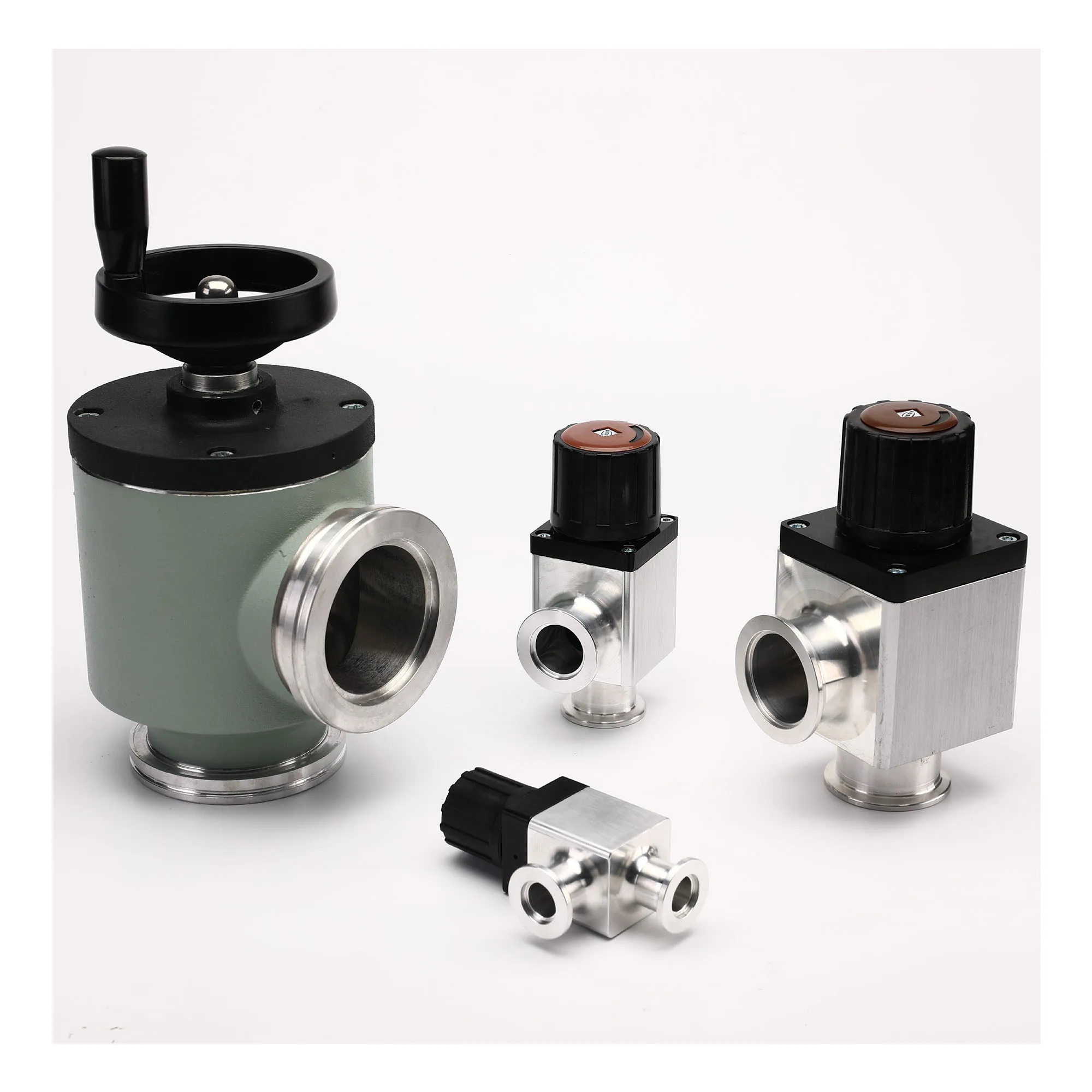 Aluminum Manual High Vacuum Angle Valve Vacuum Angle Check Flapper Valve
