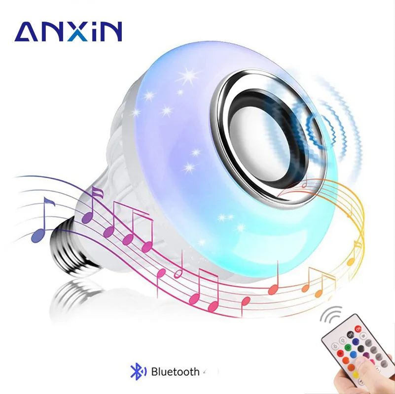 
Hot Products led bulb with blueteeth speaker music APP Control Music blueteeth Light bass effect smart lamp led music light 