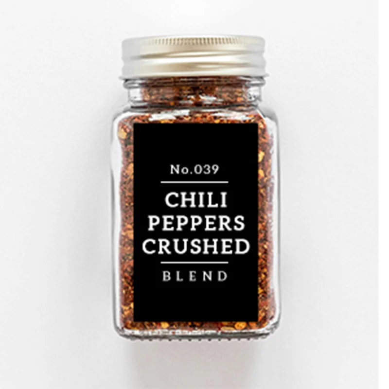 Customized Home Restaurant Kitchen Coffee Shop Seasoning Food Stickers Packaging Labels UV Printed Waterproof Spice Labels