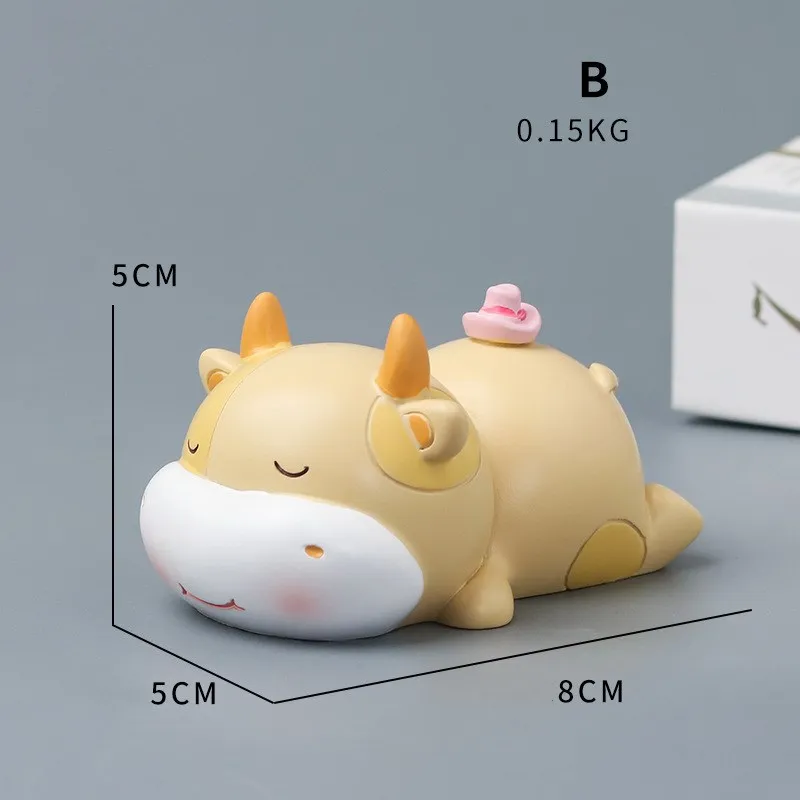 
Wholesale Resin Indoor Decor Animal cow sculpture, Small size polyresin animal cow figurine 