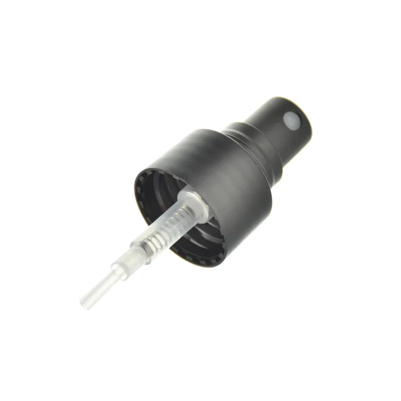 24/410 Matt Black Plastic Fine Mist Sprayer Pump With Matt Cap 0.16cc Perfume Fine Mist Spray Pump For Bottle