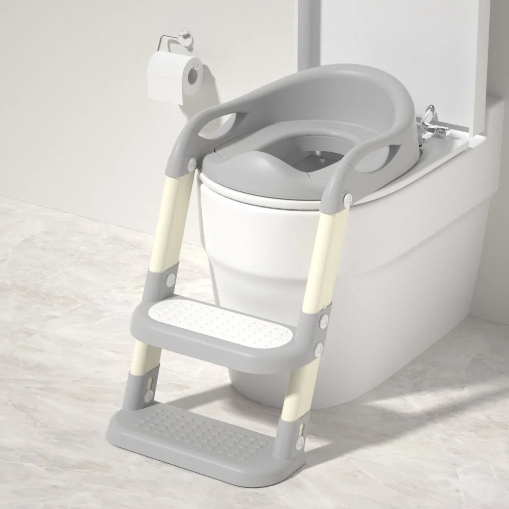 Foldable Children Baby Potty Training Chair Seat With Step Stool Ladder Toilet Seats Training Kids Indoor WC Trainer