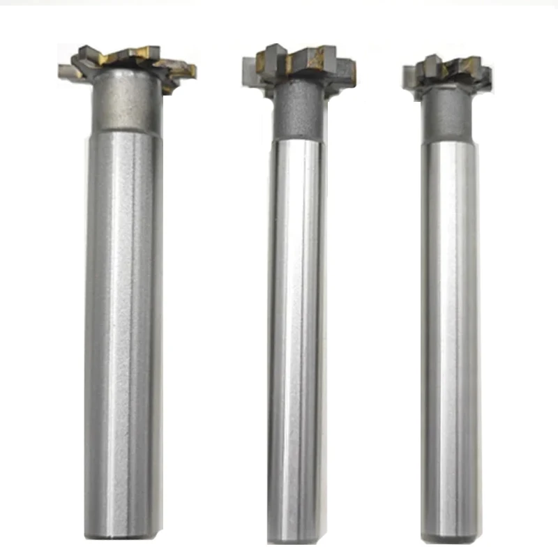 CNC T-type milling cutter set with alloy straight shank T-slot milling cutter CNC machining center cemented carbide tungsten
