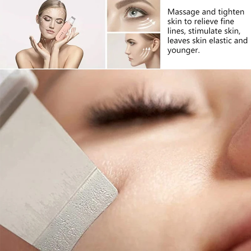Beauty Care Dead Anti Ultrasonic Skin Scrubber Multifuncional Sonic Facial Face Cleaner Scrubber Skin Spatula