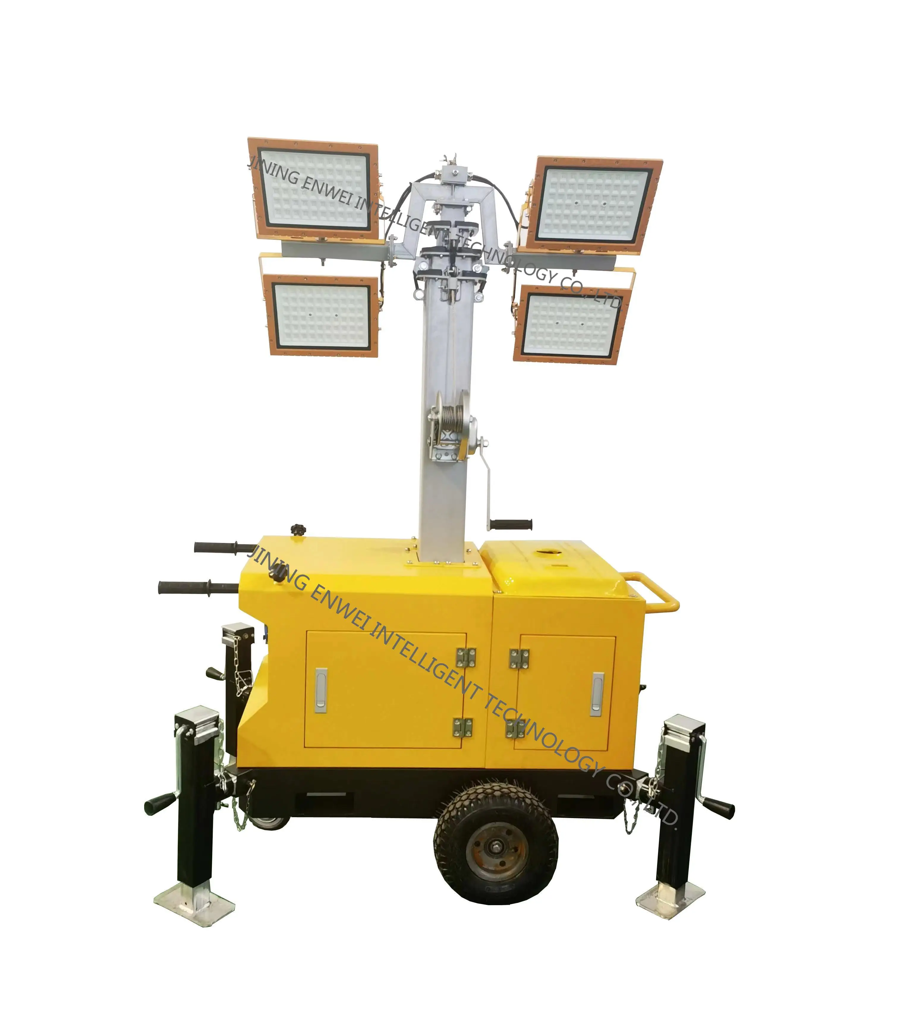 LED flood lights mobile gasoline engine light tower