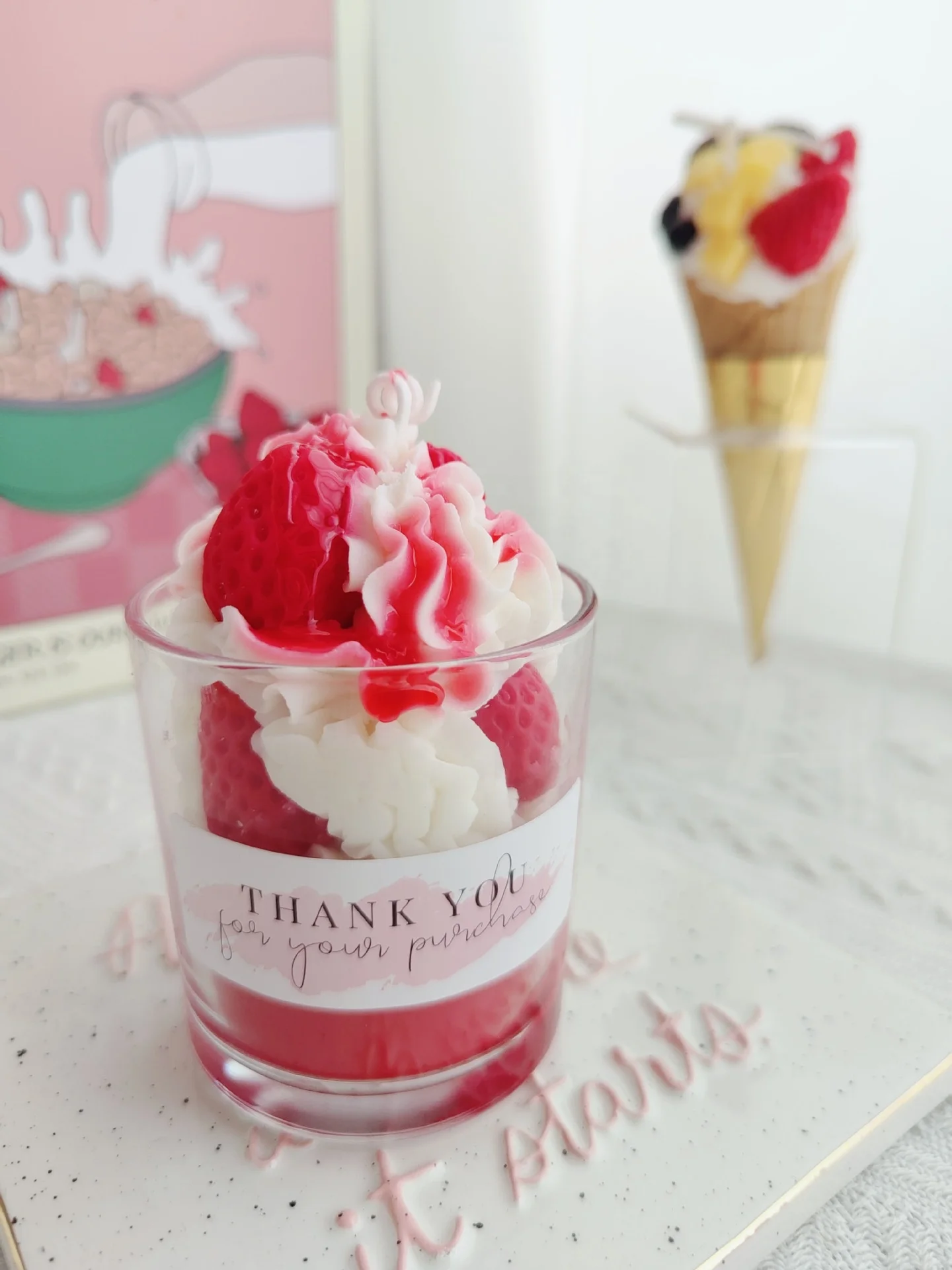 Hot Selling Christmas Style Scented Candles Smokeless and Exquisite with Fruit Shape Coffee Cup Candle