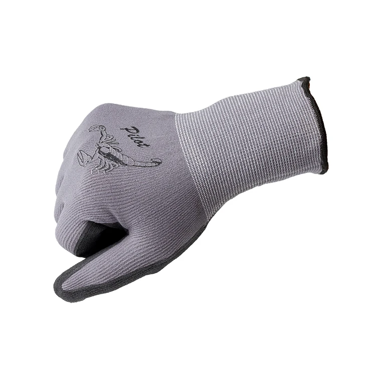  EN388 standard 15 gauge spandex nylon knitted micro foam nitrile gloves assembly