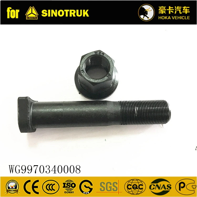 Original SINOTRUK HOWO Truck Spare Parts Wheel Bolt WG9970340008 for HOWO 70T Mining Dump Truck