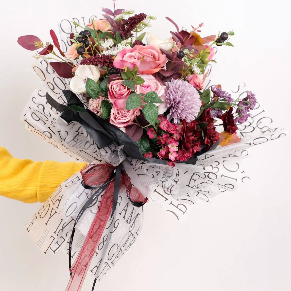 
wholesale Korean fashion 100% waterproof Picasso dancer flower bouquet wrapping paper opp matte paper gift packing paper 