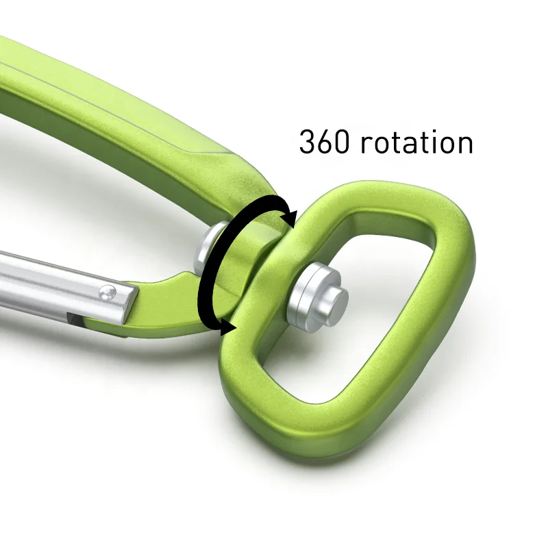 Aluminium Swivel Carabiner with Rotation Ring for Pet, Dog Leash Harness, Keychain Clip (ST1305S)