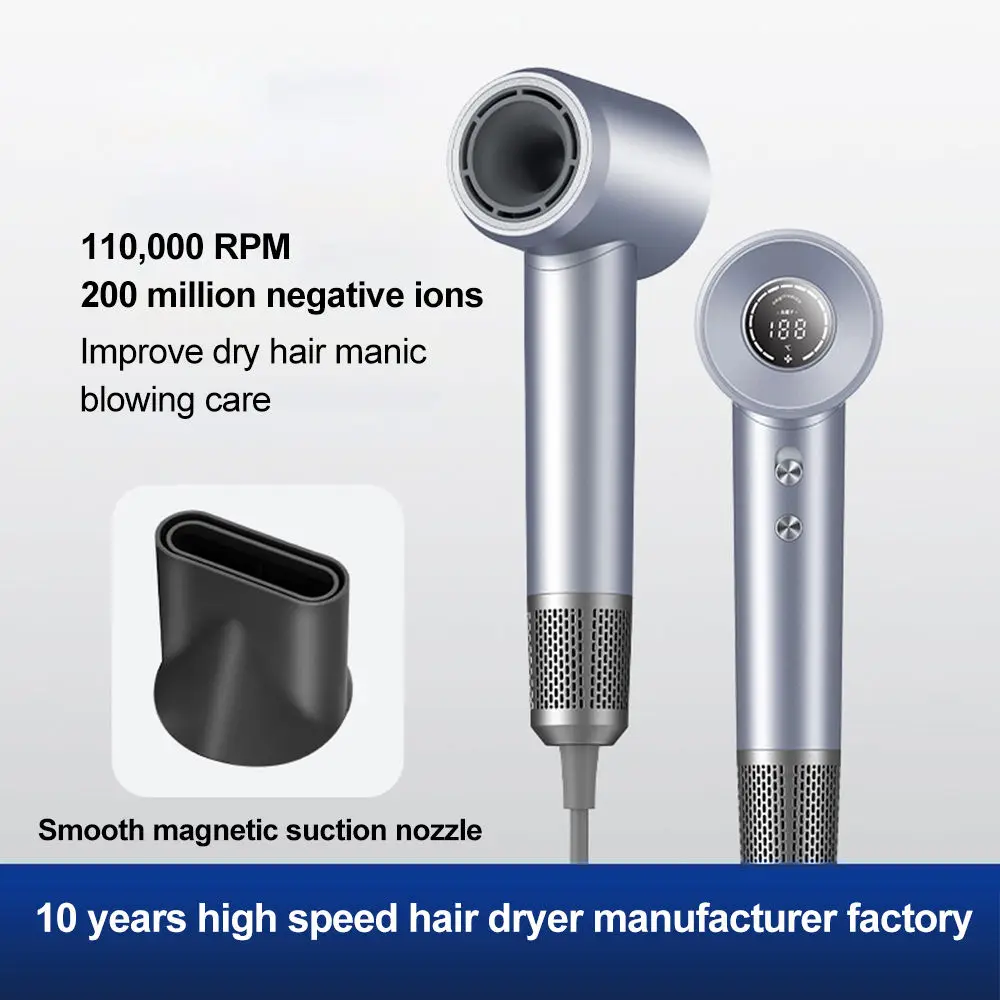 2024 New hair dryer professional salon Multifunctional Motor High-speed Anion Super Pink Hair Dryer Set for Factory wholesales