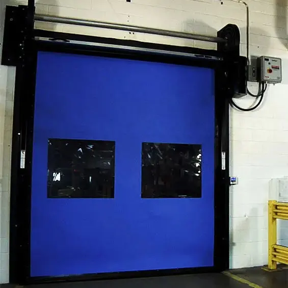 China Manufacturer make High Speed PVC Rolling Door Self Repairing Zipper Door Fast  Automatic Doors