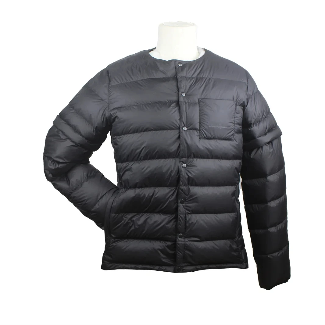 Clothing Manufacturers Custom Wind Breaker Jacket for Mens Goose Down Jacket Padded Puffer Jacket Stand Thin Print Soft Shell