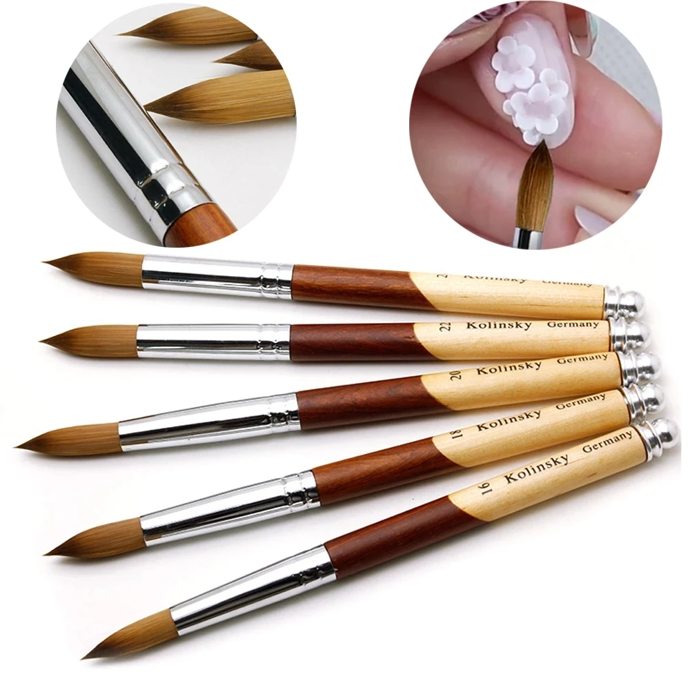 Factory Direct Wholesale Gel Nails Brush acrylic kolinsky with different size KOLINSKY BRUSH