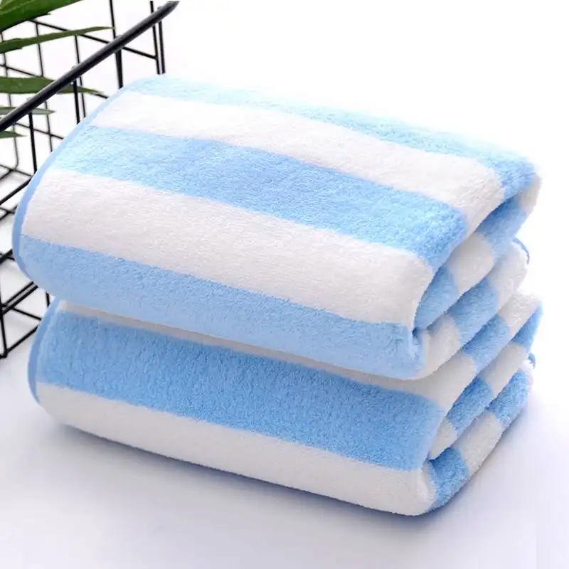 Factory direct  microfiber absorbent coral velvet warp knitted bath towel