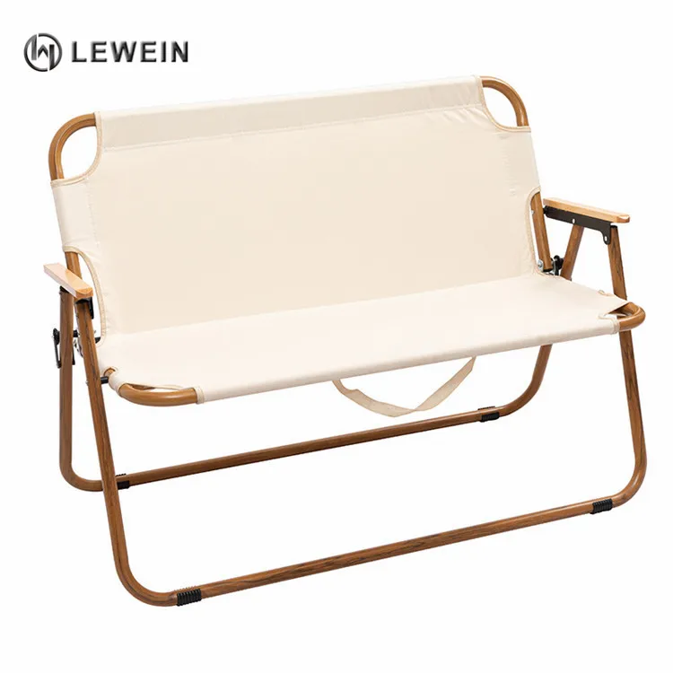 Most comfortable wood luxury double seat folding camping beach moon chair wholesale manufacturers