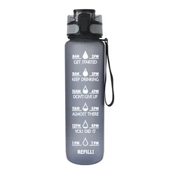 1L Gradual Changing Large Capacity Botella De Agua Tritan with handle Water Bottle Portable Outdoor Sports Water Cup