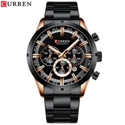 CURREN Man Sport WristWatch Waterproof Chronograph Men Watch Military Army Top Brand Luxury Blue Stainless Steel Male Clock 8355