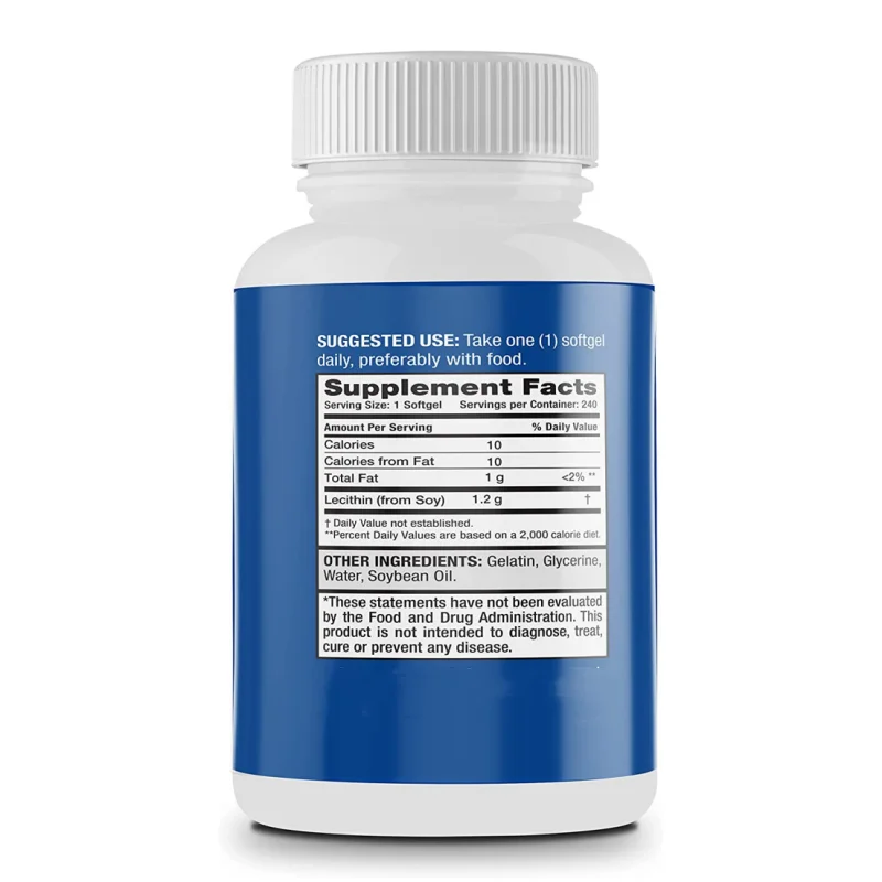 OEM Soy Lecithin Herbal Supplement Capsules 1200mg Soy Lecithin Extract Oil Softgel Capsules For Sale Soya Lecithin capsule