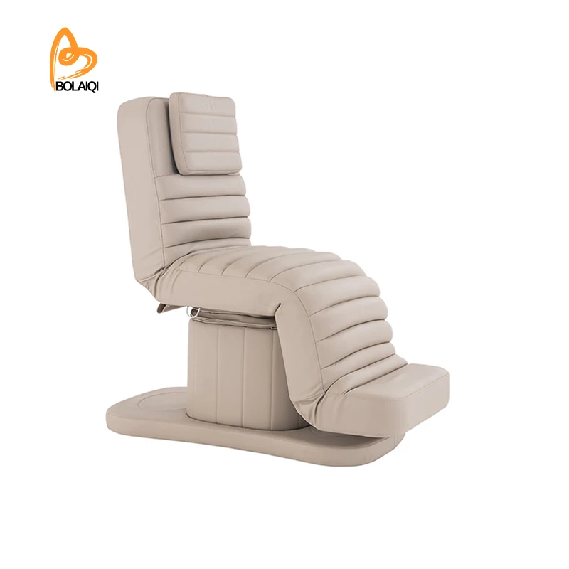 BOLAIQI Hot Sales Beige Beauty Bed Modern Design Electric Height-Adjustable Massage Table for Spa or Salon