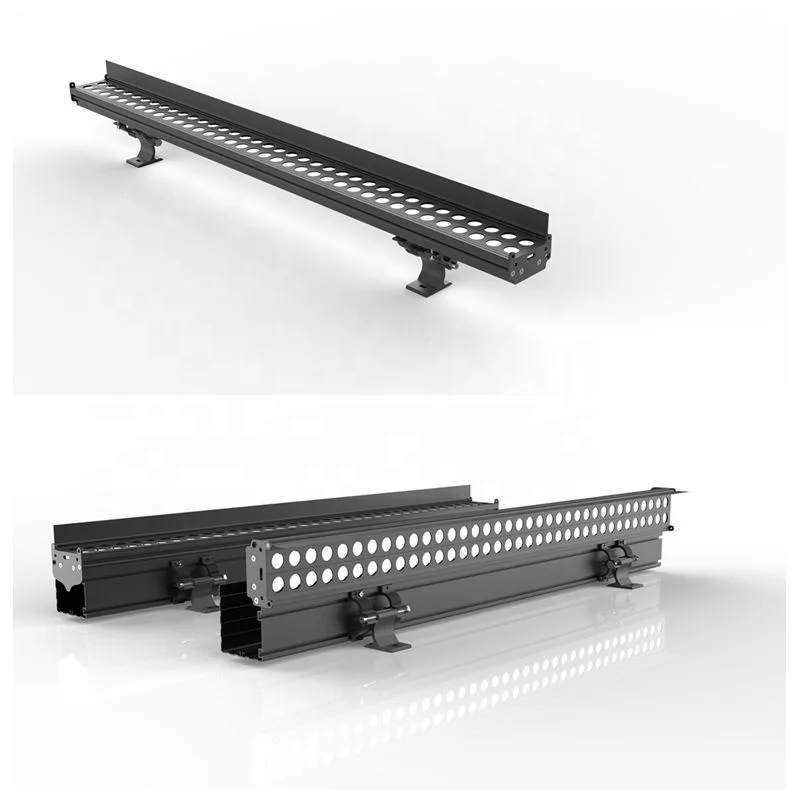 Outdoor Wall Washer IP67 High Rise DMX RGB LED Linear Wall Washer Light For Architectural Building Facade Lighting