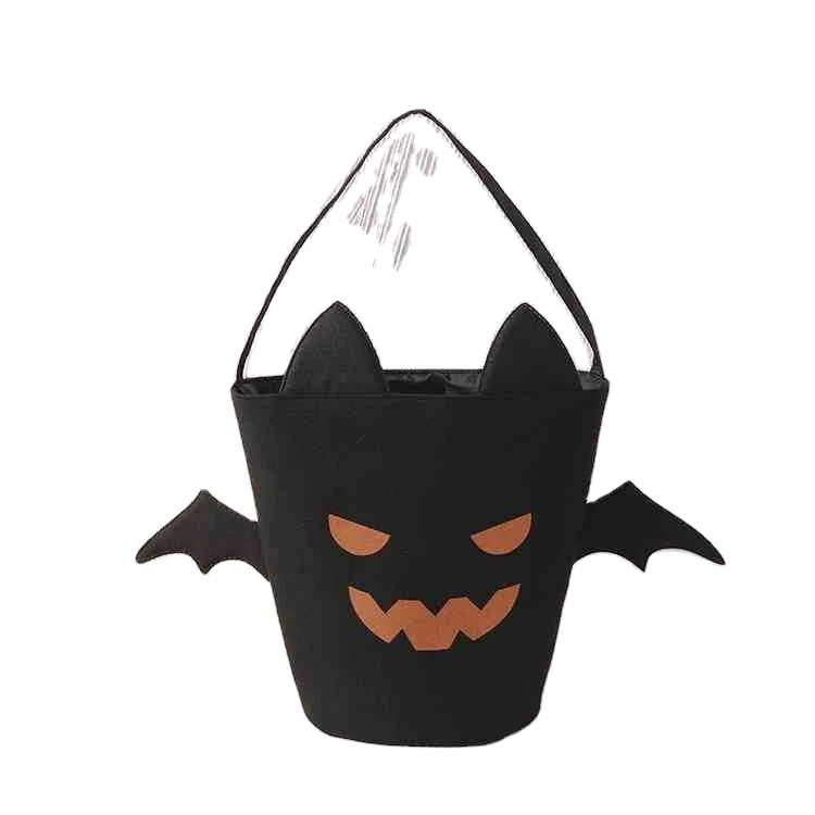 Wholesale Lower MOQ 3D Design Trick or Treat Children Halloween Personalized Goody Tote Bags Halloween Buckets