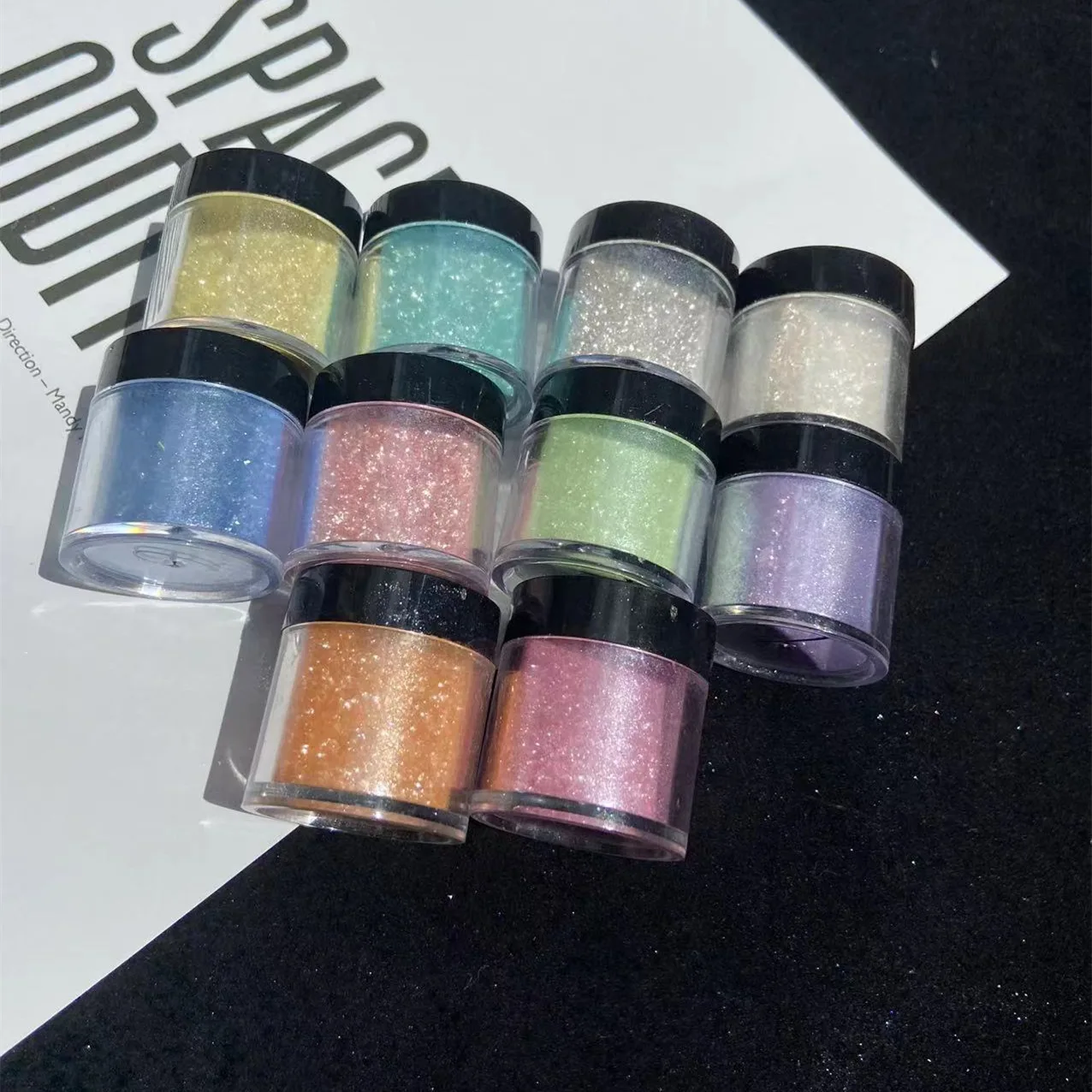 Hot-selling manicure aurora neon powder DIY handmade manicure polarized opal powder sparkling bottled mica