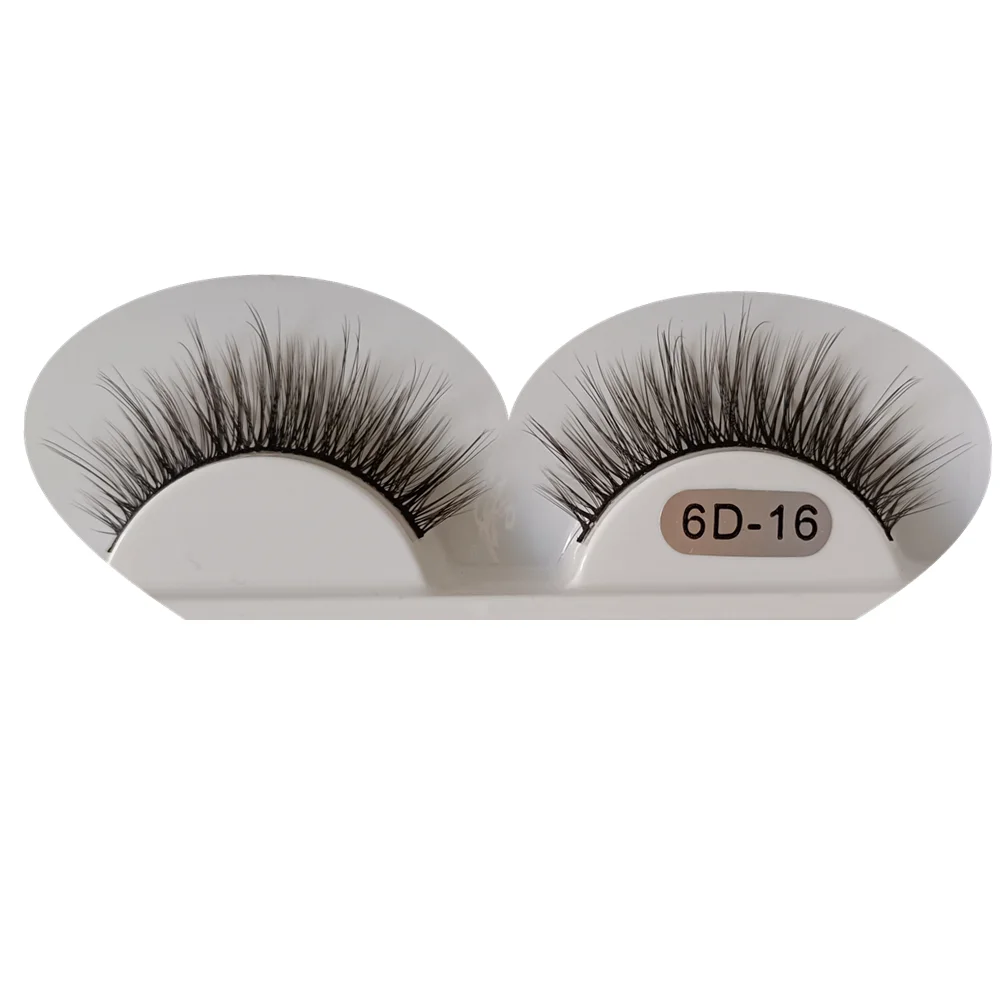 6D28 Double 3D Silk Faux Mink Eye Lashes False Custom Lashes Synthetic Customized Natural Eye Lashes Wholesale