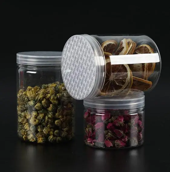 Storage jar Food grade Packaging 10oz 20oz 30oz  Screw lid plastic Storage Canning Food Cookie Candy jars