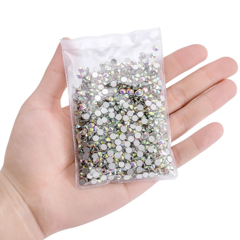 Wholesale Blingbling 74 Colors 13 Sizes Nail Art Crystal Rhinestone Flat Back for Nail Art Decoration